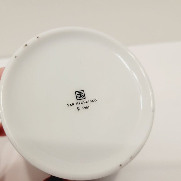 1981 San Francisco Rainbow Mug I ❤️ SF Handle Design Ceramic Coffee Cup - Picture 6 of 6